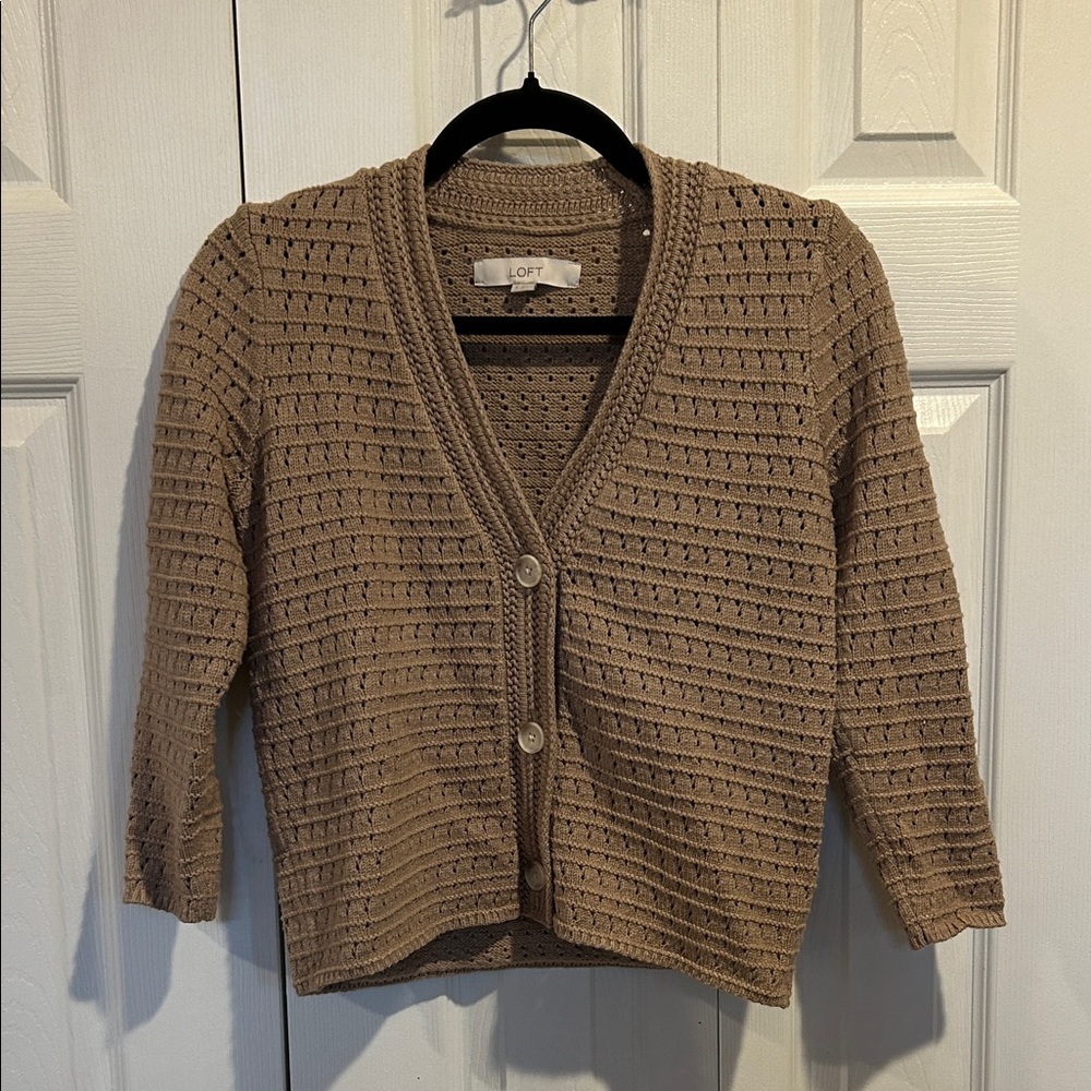 Loft knit cardigan small